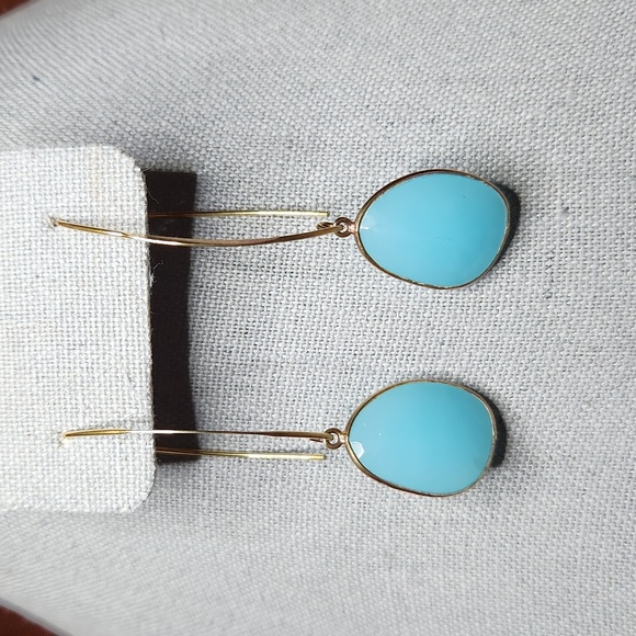 Carroll Walker opal blue chalcedony in gold vermeil - Picture 2 of 4